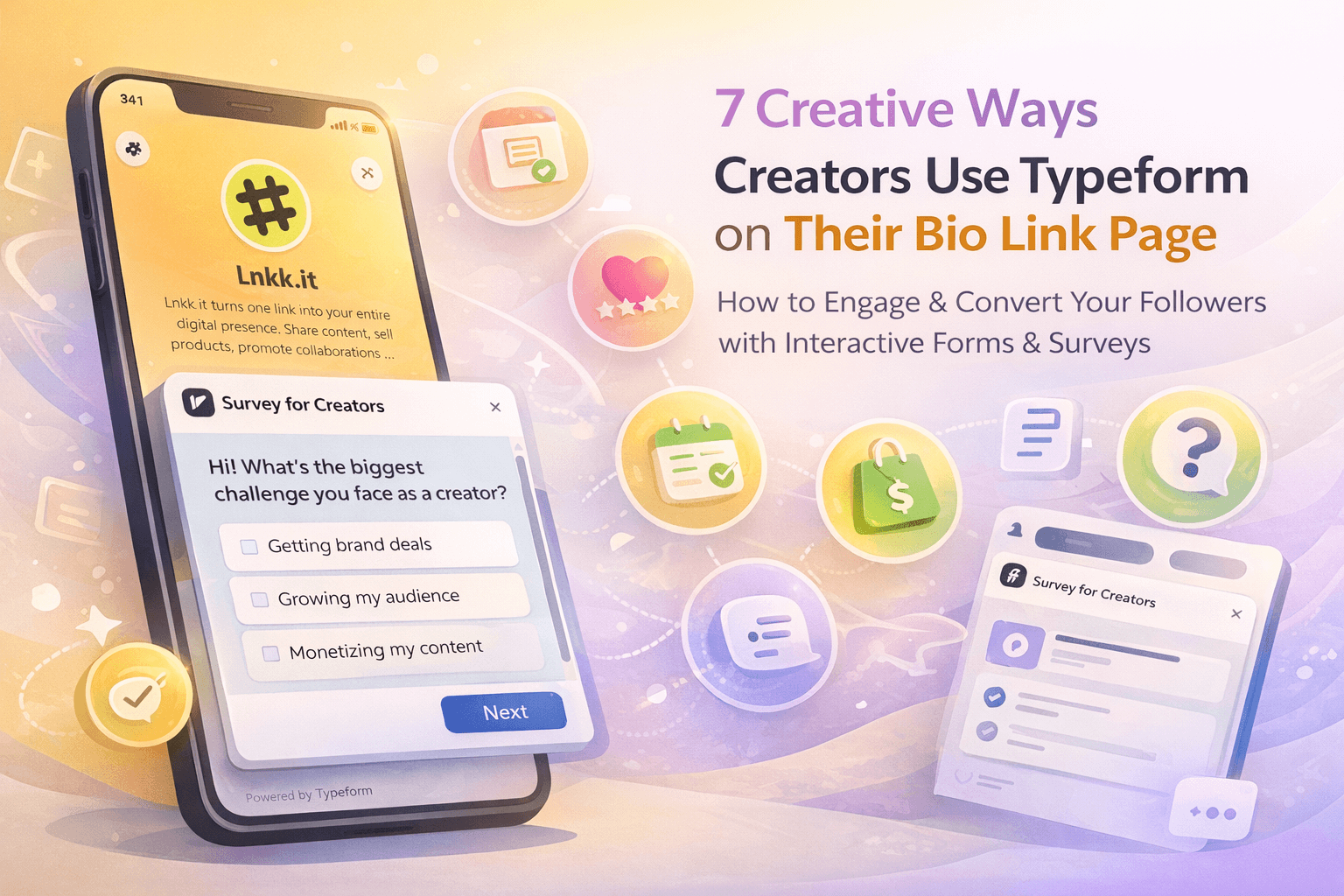 7 Creative Ways Creators Use Typeform on Their Bio Link Page